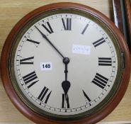 A mahogany fusee wall timepiece