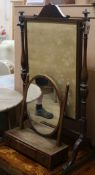 A fire screen and a toilet mirror, H.102cm