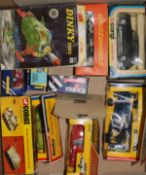 Various Dinky and Corgi models, boxed and booklets, 1970's