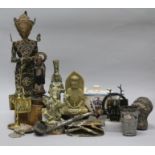 A group of assorted figures and curios