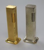Two Dunhill Tall Boy lighters, approx. 11cm.