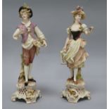 A pair of German porcelain figurines