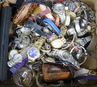 A large quantity of assorted mainly gentleman's wrist watches.