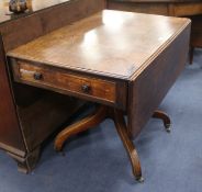 A Regency mahogany drop flap Pembroke table, W.92cm