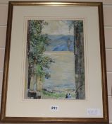 John Linfield, watercolour, Continental scene, signed, 34 x 24cm