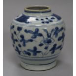 A Chinese Ming Wanli Transition blue and white vase