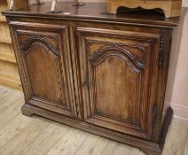 An 18th century French provincial buffet, W.133cm