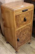 An Art Deco bedside cabinet, H.84cm