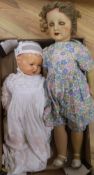 A 1940's-50's German doll and another