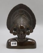 An Asian bronze bust