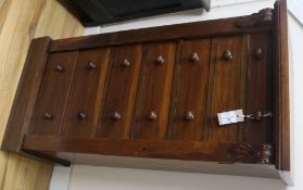 A Victorian walnut Wellington chest, H.95cm