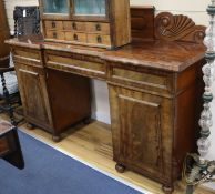 A mahogany pedestal sideboard, W.179cm