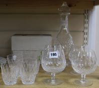 A Waterford decanter and glasses