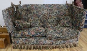 A Knole sofa, W.195cm