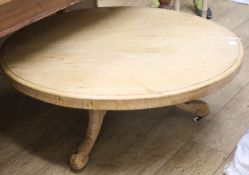 A bleached mahogany low table, W.103cm