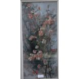 Dorothy Parsons, pastel, blossom, signed, 64 x 29.5cm