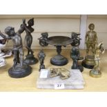 A collection of bronzes, etc.