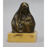 H. Muller. A bronze mother and child