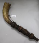 A hardwood horn bugle
