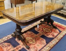 A William IV rosewood library table, W.154cm