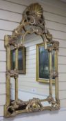 A gilt framed wall mirror, H.113cm