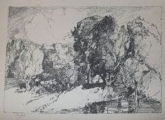 A folio of etchings and lithographs, including Orpen, Mazzoni Zarini, Shannon, William Rothenstein