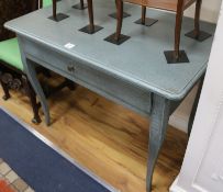 A blue painted side table