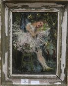 Lily Martha Maud McDougall (1875-1958), oil on canvas, dancer and flowers, sold by Redfern Gallery