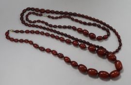 Cherry amber beads
