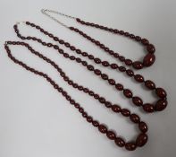 Cherry amber beads