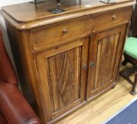 A 19th century pine cupboard, W.100cm