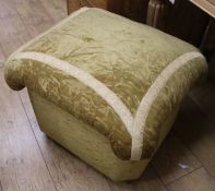 An upholstered box ottoman, H.45cm