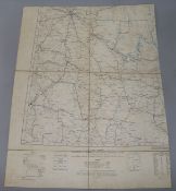 A collection of War Revision 1940 linen backed maps, etc.