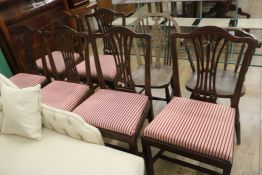 A set of six George III dining chairs