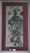 A monochrome print of Fruit Salter Court, 48 x 62cm