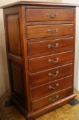 A mahogany collector's chest, with seven drawers, H.72cm