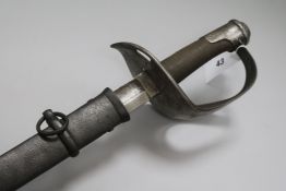 An Imperial German Army heavy cavalry officer's sword, by Schnitzler & Kirschbaum