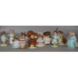 Ten Beswick Beatrix Potter figures (faults)