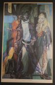 After Felix Topoloski, two identical signed prints, "The Seventies", 62 x 38cm