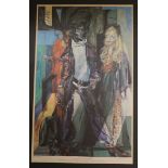 After Felix Topoloski, two identical signed prints, "The Seventies", 62 x 38cm