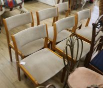 A set of six Danish dining chairs