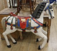 A carved and painted carousel horse, attributed to Philadelphia Toboggan Company, H.108cm