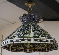 A Tiffany style glass shade