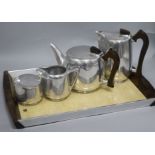 A Pinder Bros 1950's teaset and tray