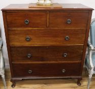 A mahogany chest of drawers, W.101cm