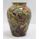 A Doulton Lambeth Autumn Leaves vase