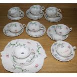 A Victorian porcelain teaset