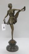 An Art Deco style model of a dancer