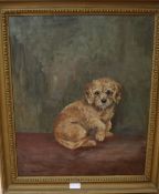 English School, c.1900, oil on canvas of a terrier, unsigned, 75 x 62cm