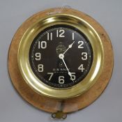 A Chelsea US Navy ship's clock, c.1909, 3.5in.